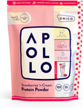 Unico Apollo Strawberry Protein Powder - 20g Grass-fed Sustainable Protein Powder | Smooth, Non-Chalky Texture | 100 Calories per Serving | Low-Carb & 0g Added Sugars