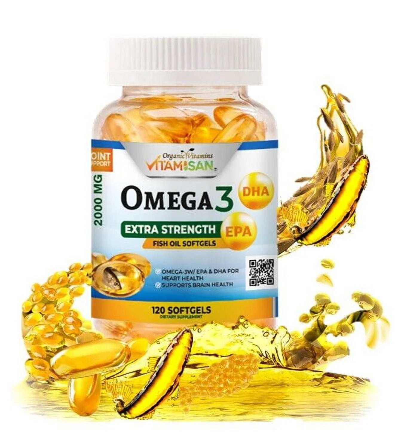 Omega 3 Fish Oil 2000mg 120 Softgels K68312
