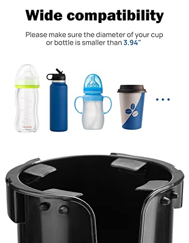 JOYTUTUS Wheelchair Cup Holder with Storage Box for Walker, Rollator, Stroller F57634