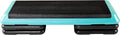 The Step (Made in USA) Original Aerobic Platform – Health Club Size – With Four Original Risers (Teal Platform with Black Risers), One Size