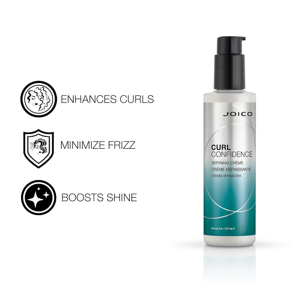 Joico Curl Confidence Defining Crème for Curly Hair, 6 Fl Oz L239316