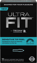 Trojan Condoms Ultrafit, Sensitive Tip Feel, 10 Count
