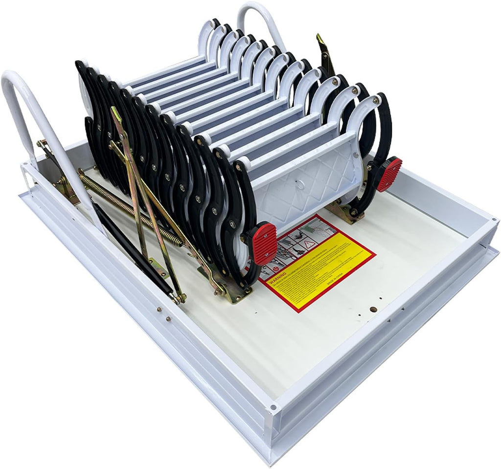 TECHTONGDA Retractable Attic Ladder 9.84ft Adjustable 660lbs Capacity P7877