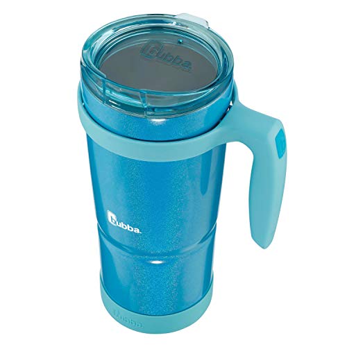 Bubba Brands Vacuum-Insulated Stainless Steel Tumbler 32oz with Lid and Straw, Pink Sorbet Iridescent P676