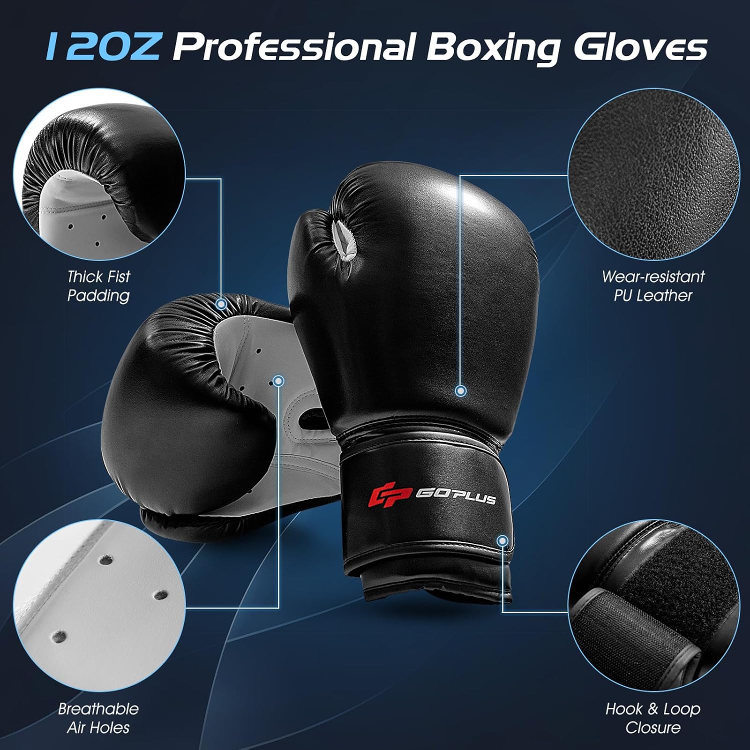 Goplus Freestanding Punching Bag 220LBS with Gloves, Shock Absorber, Suction Cup Base U540