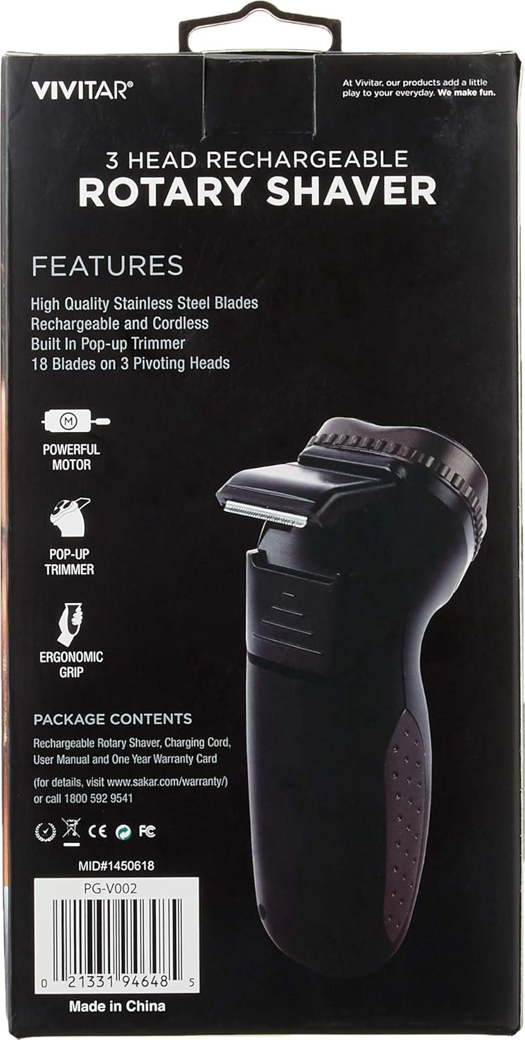 VIVITAR PG-V002 3-Head Rotary Shaver J63147