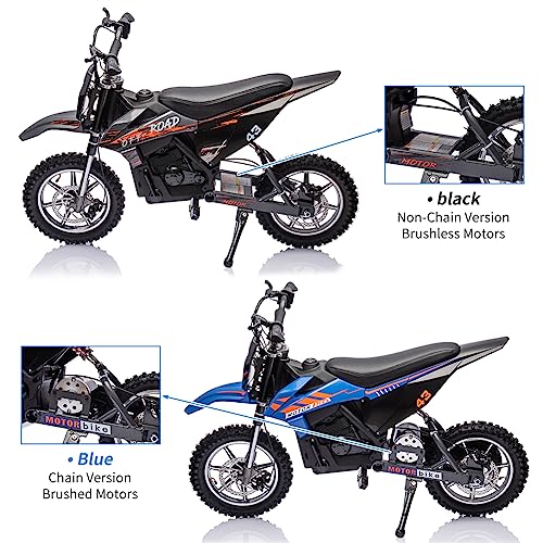 36V Electric Dirt Bike for Kids, 500W Motor, 15.5MPH, Blue G3910