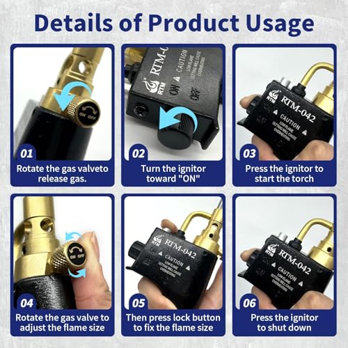 Propane Torch Head with Trigger Start for Soldering, Welding and Brazing (RTM-042) K7177
