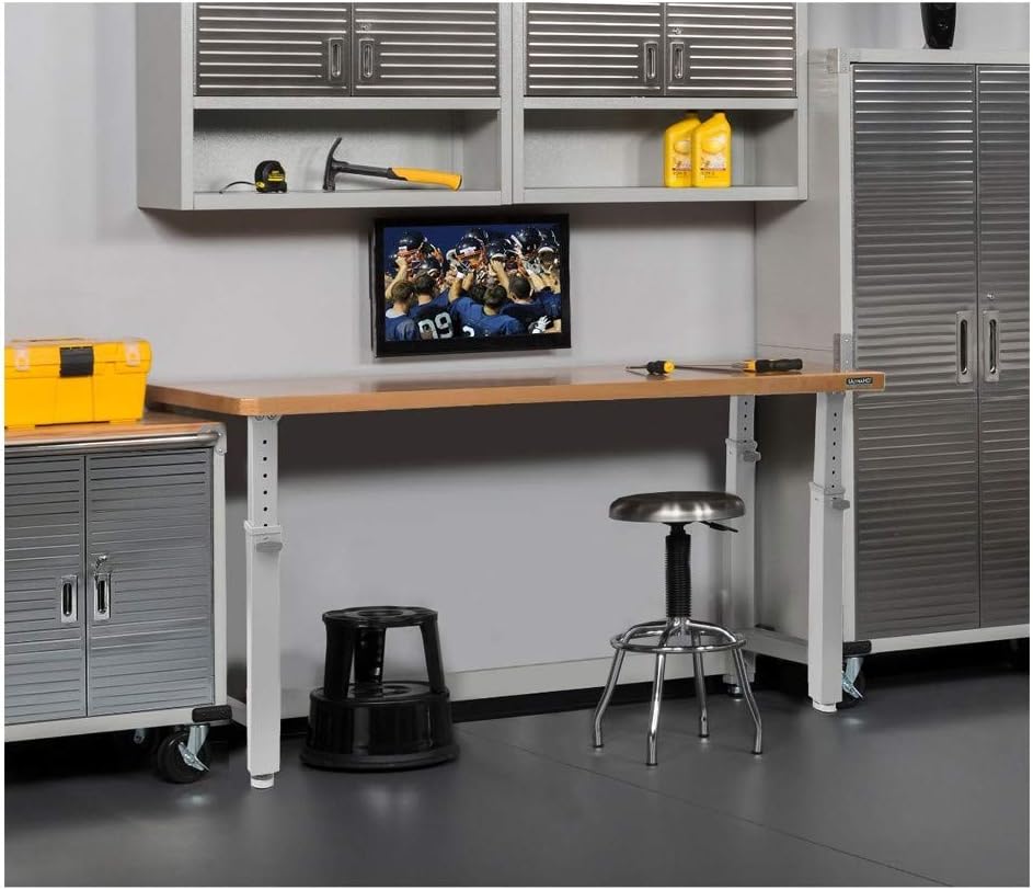 Seville Classics UltraHD 72" Wood Top Adjustable Workbench Z670625