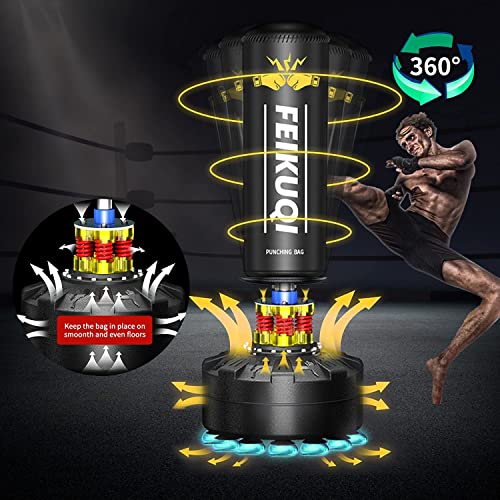 Feikuqi 70" Punching Bag with Stand for Adults I983