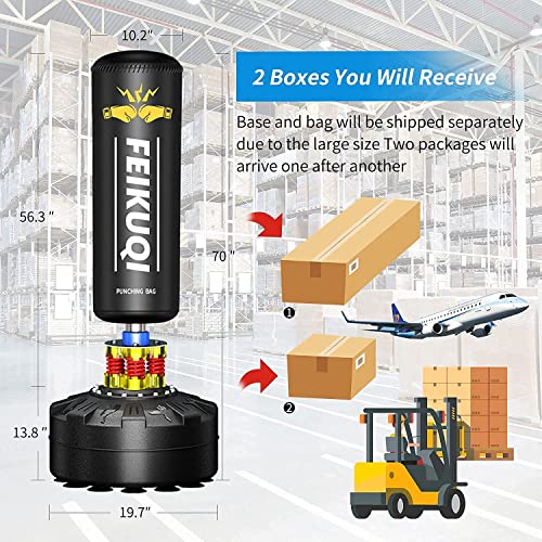 Freestanding Punching Bag with Stand for Adults, 70" 205lbs D6332