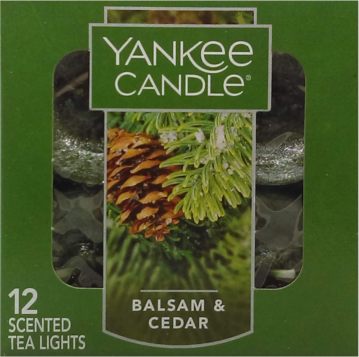 Yankee Candle Balsam & Cedar Tea Light Candles, 12 Pack T4729