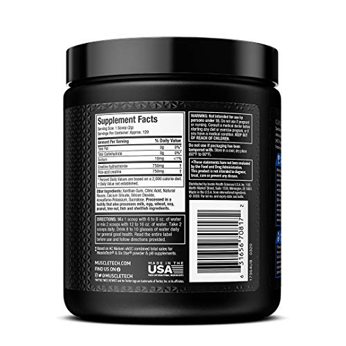 MuscleTech Platinum Pure Micronized Creatine Monohydrate Powder, Unflavored, 80 Servings R1724