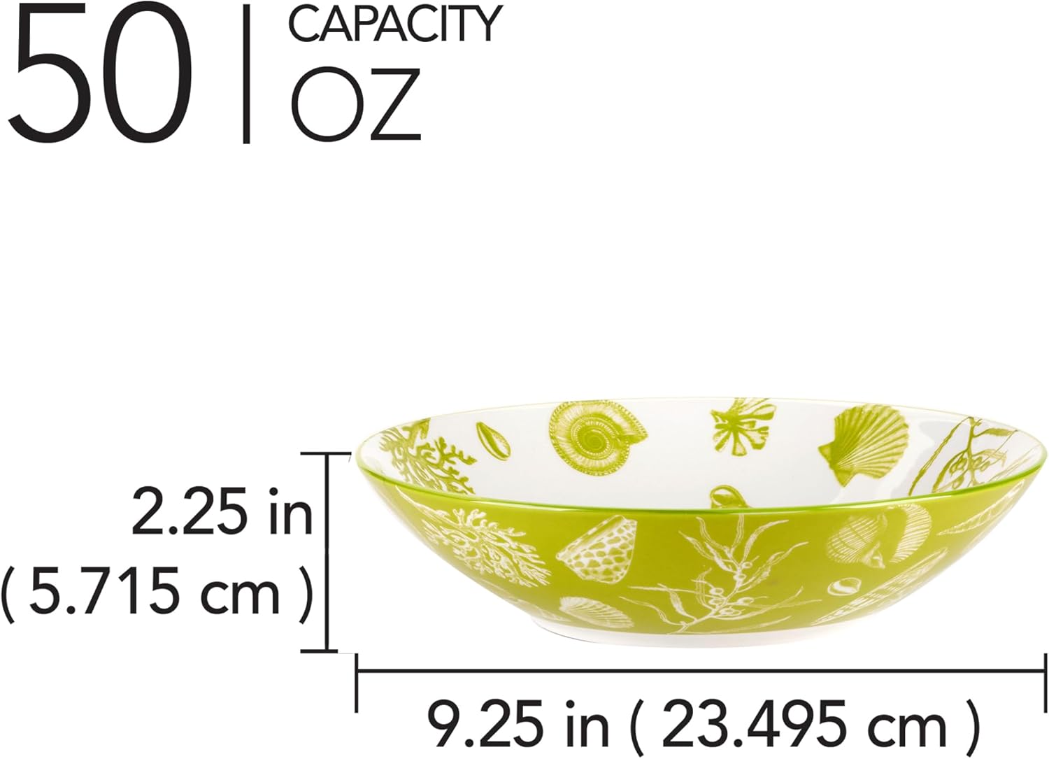 Certified International Seaside 9.25" Pasta Bowls, Set of 6, Multicolor B976