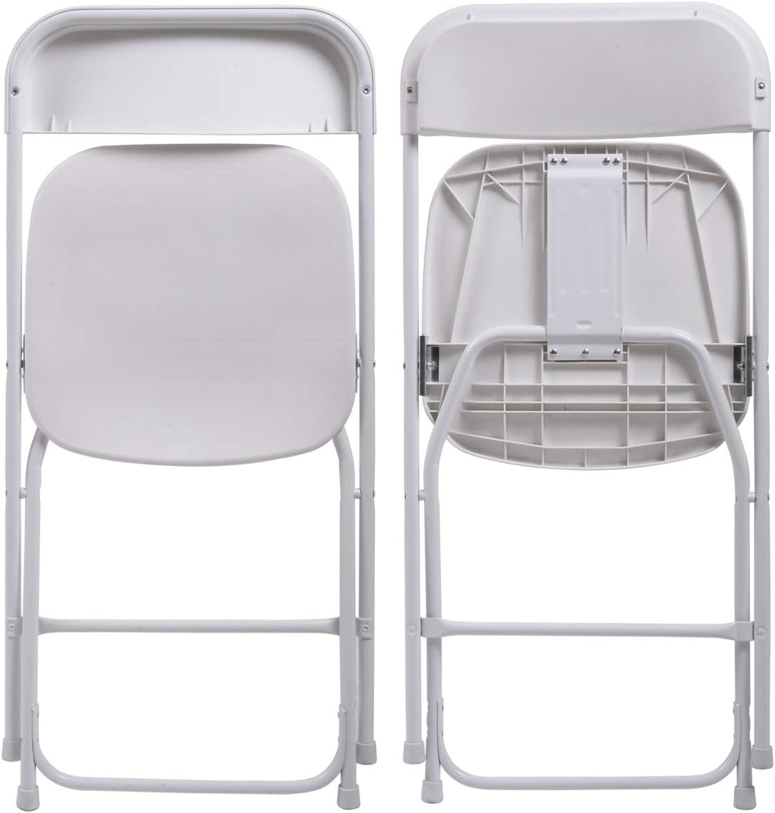 10-Pack Plastic Folding Chair Stackable White for Indoor & Outdoor X39648