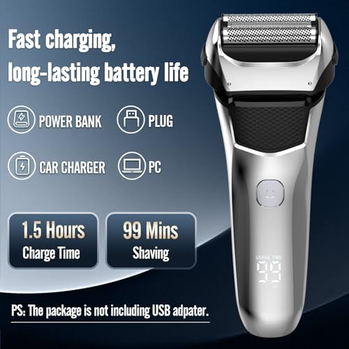 Electric Razor for Men, Rechargeable Cordless Foil Shaver D5644
