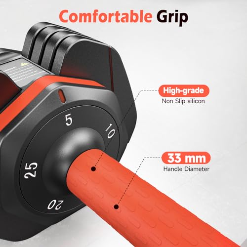 Adjustable Dumbbells Set 5-55LB, Anti-Slip Handle for Home Gym S70008