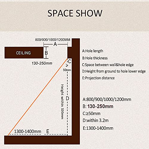 TECHTONGDA Ceiling Attic Loft Ladder, 13 Steps Retractable, White, 10.5ft Height H470649