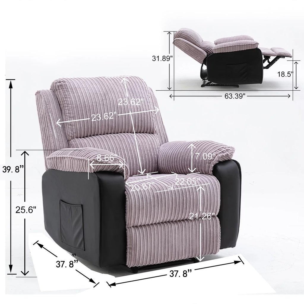 Highsound Electric Lift Recliner with Heat and Massage T30668