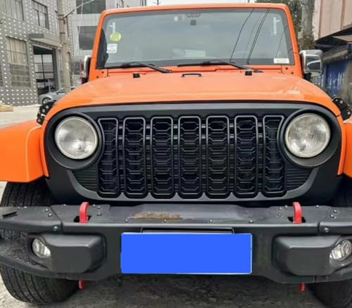 HIGH FLYING 20th Anniversary Style Front Grille Grid Grill Guard for Jeep Wrangler JL 2018-2024 Gladiator ABS Blackout M5163