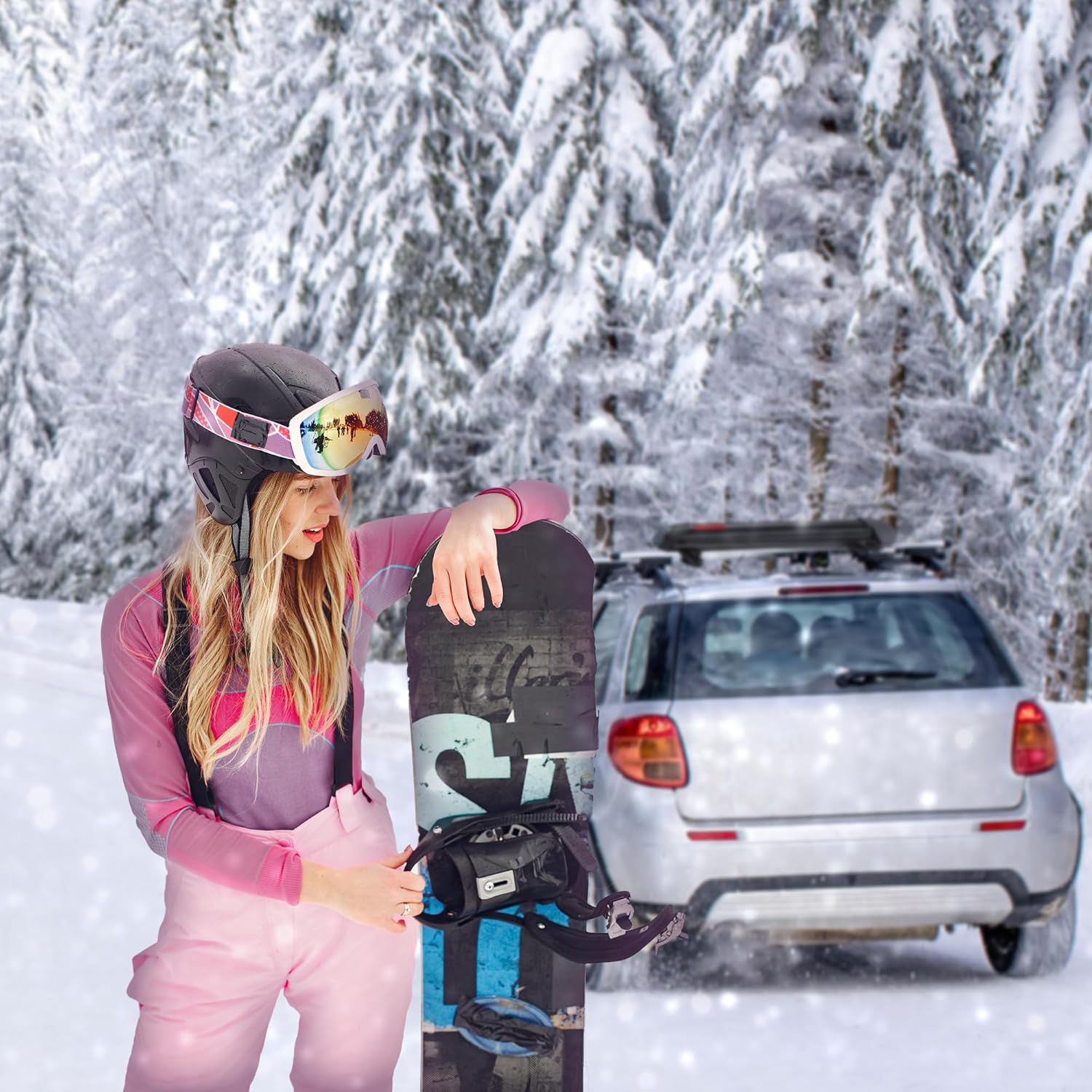 YAKIMA PowderHound 6 Ski & Snowboard Mount for Roof Racks, Black H91741