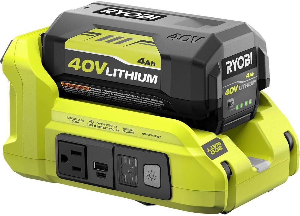 RYOBI RYi300BG 300-Watt Inverter for 40-Volt Battery P5695