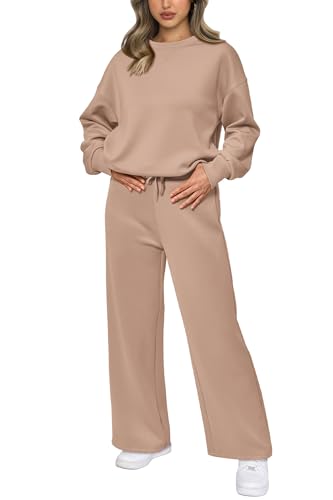 PRETTYGARDEN Women's 2 Piece Lounge Set Long Sleeve Top and Pants X961013