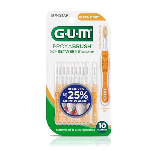 GUM Proxabrush Go-Betweens Interdental Brushes for Tight Teeth, 10ct (4Pk) J9556