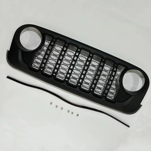 HIGH FLYING 20th Anniversary Style Front Grille Grid Grill Guard for Jeep Wrangler JL 2018-2024 Gladiator ABS Blackout M5163