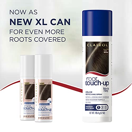 Clairol Root Touch-Up Temporary Spray, Dark Brown, 2 Count J35850