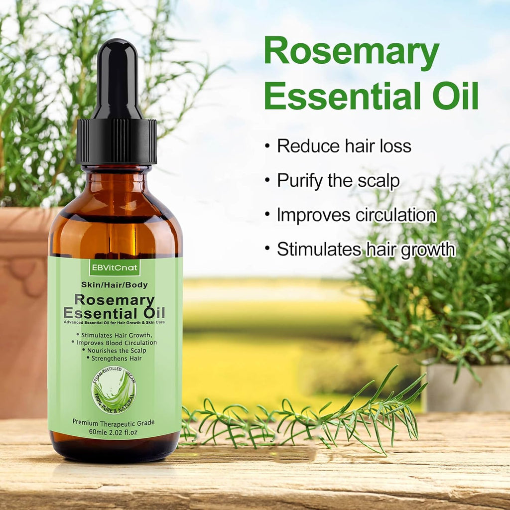 Rosemary Essential Oil for Hair Growth, Pure Organic for Scalp & Eyebrow T960766