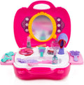 Toysery 21-Piece Pretend Play Makeup Kit for Girls – Kid’s Vanity Makeup Kit with Beauty Salon Case, Lightweight & Portable Barbie Make Up Cosmetics Set for Toddlers