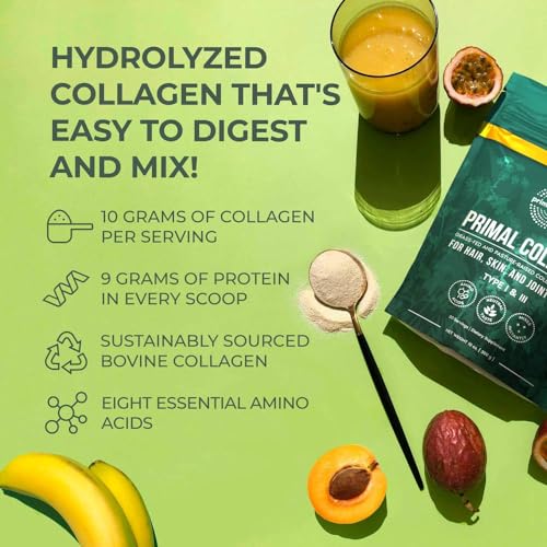 Primal Harvest Collagen Peptides Powder Type I & III, Unflavored, 10 Oz G591284