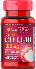 Puritan's Pride Q-Sorb Co Q-10 100 mg-30 Rapid Release Softgels