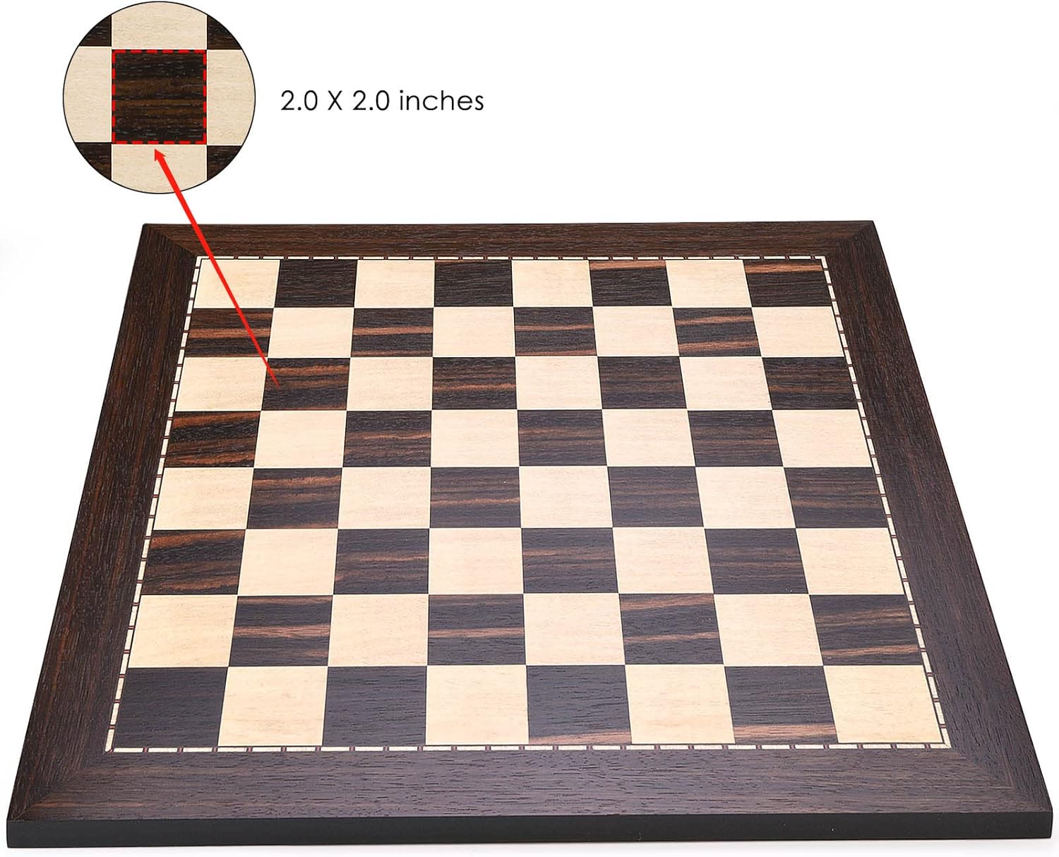 AMEROUS 19 Inches Wooden Tournament Chess Board D815631