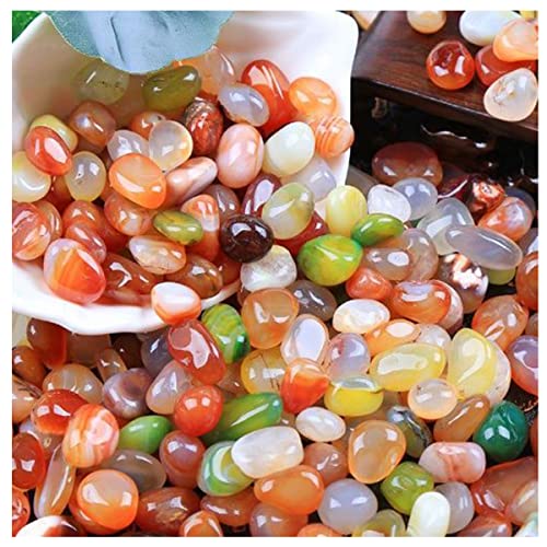 100 Pcs Mixed Agate Stone Tumbled Polished Stones Crystal Set G9343