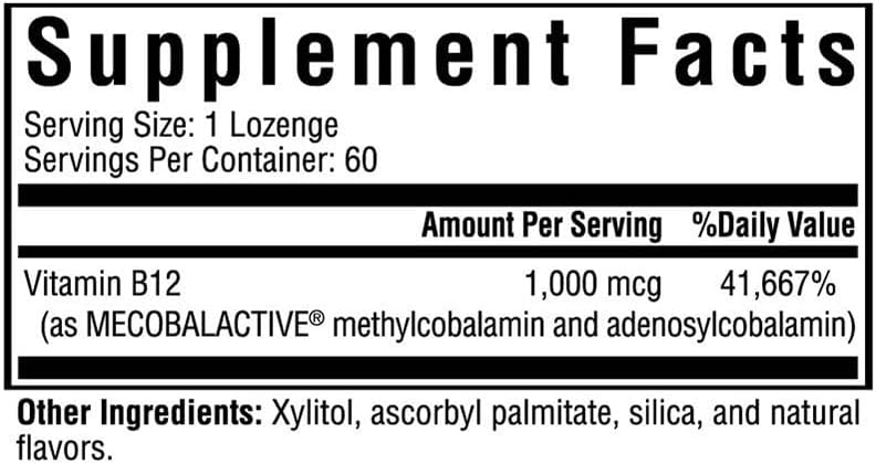 Seeking Health Active B12 1000, 60 Lozenges R446