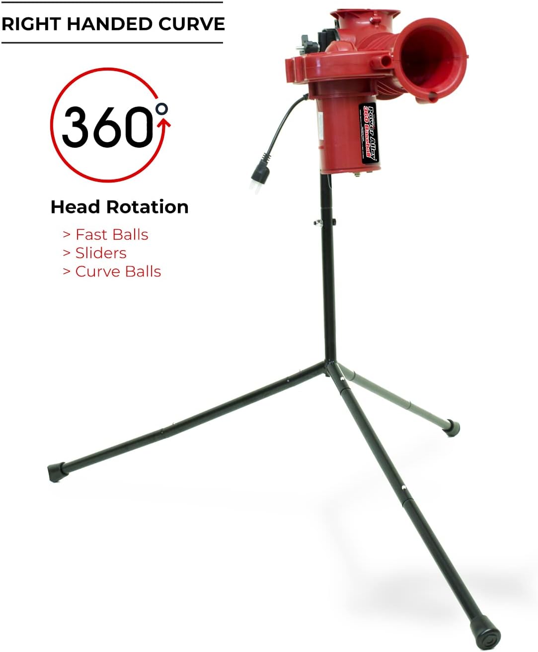 Heater Power Alley Lite 360 Baseball Pitching Machine for Lightweight Training G316787