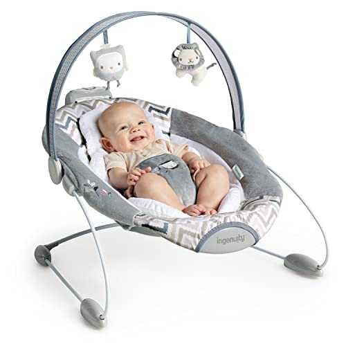 Ingenuity SmartBounce Automatic Baby Bouncer Seat with White Noise, 0-6 Months, Up to 20 lbs B12396