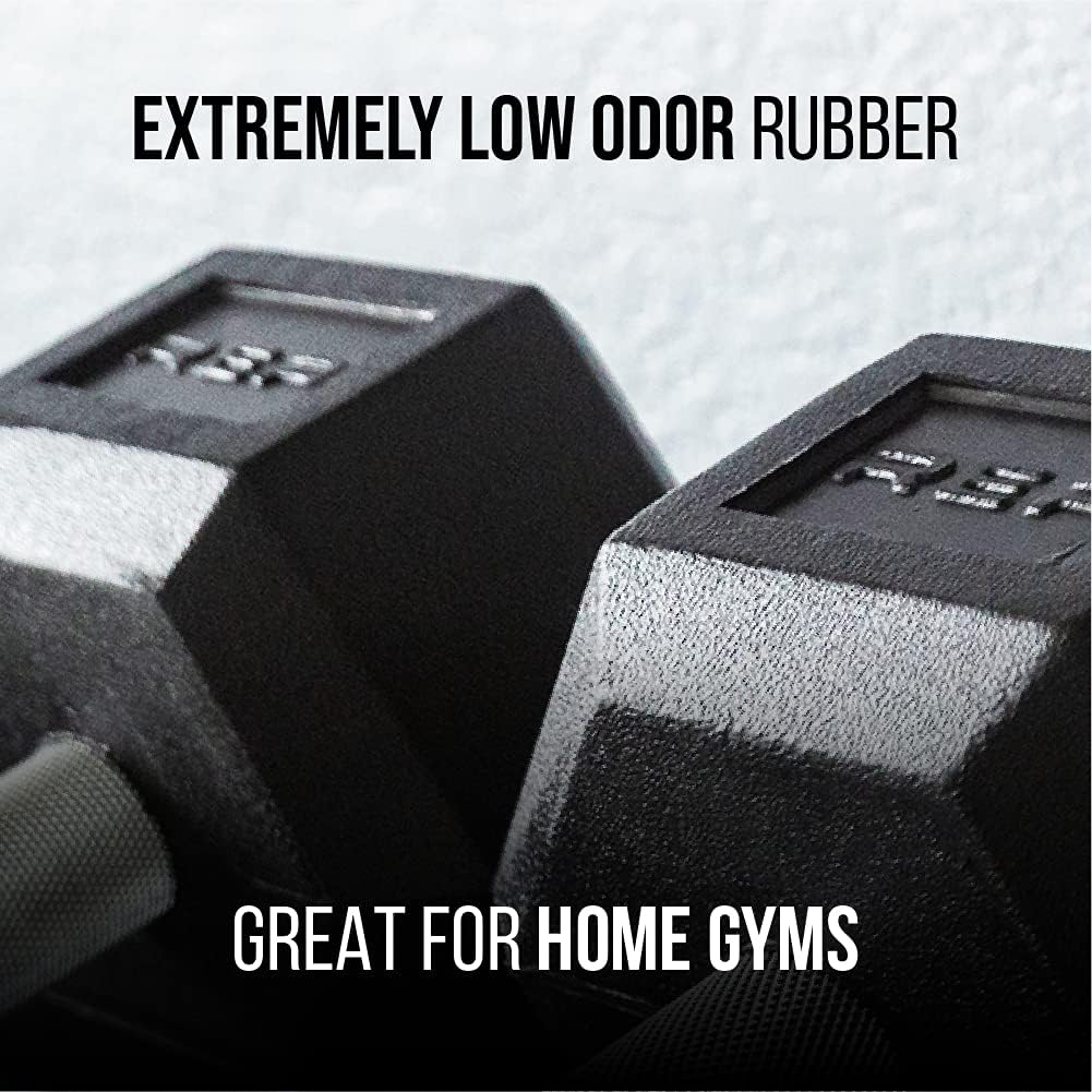 Rep 5-50 lb Rubber Hex Dumbbell Set L9003