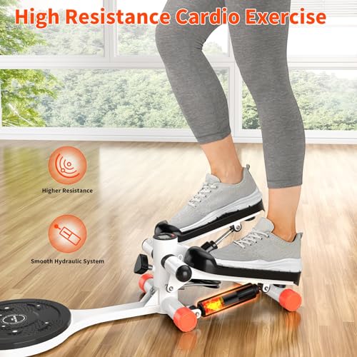 Mini Twist Stepper with Resistance Bands, 330LBS Capacity, LCD Monitor N316426