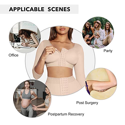 FeelinGirl Arm Shaper for Women Post Surgery Compression Sleeves L3879