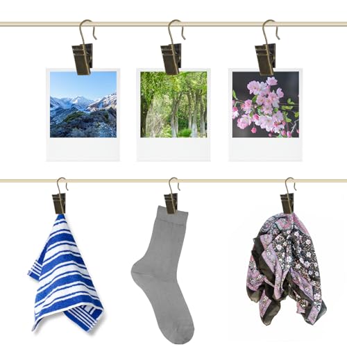 24pcs Stainless Steel Curtain Clips for Hanging Photos and Lights O59905