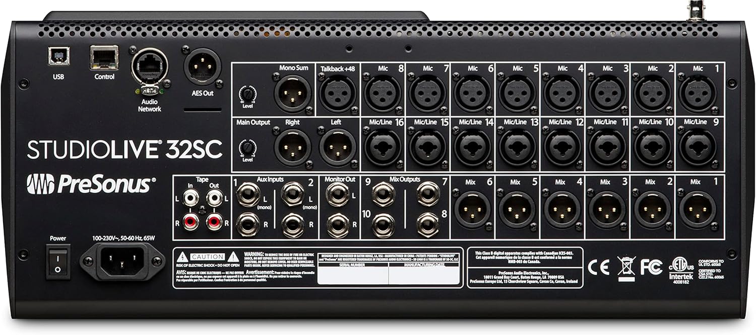 PreSonus StudioLive 32SC Compact 32-channel Digital Mixer with AVB Networking B37487