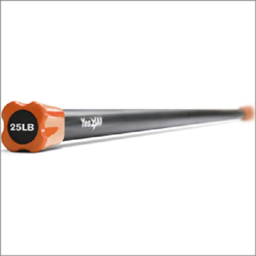 Yes4All Weighted Bar for Strength Training and Home Gym E384915
