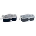 Crock-Pot Small 3.5 Quart Casserole Manual Slow Cooker and 7 Quart Oval Manual Slow Cooker