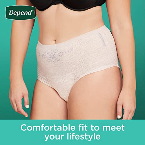 Depend Fresh Protection Maximum Incontinence Underwear for Women, Disposable, Medium, 30 Count W4842