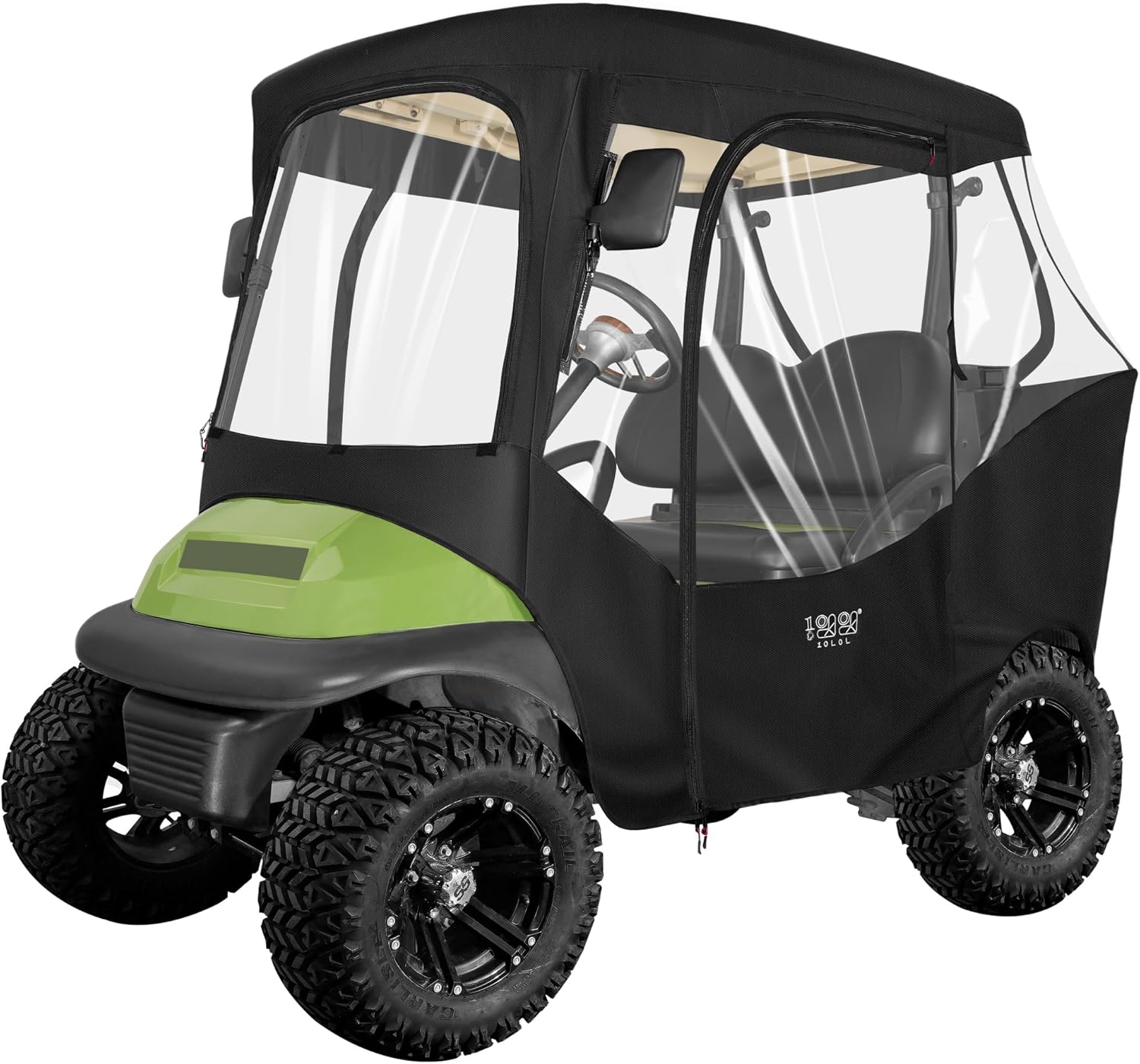 10L0L 2 Passenger Golf Cart Enclosure for Club Car DS & Precedent, Black N2418