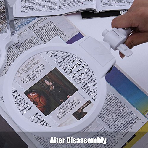 10X 20X Floor Magnifying Lamp with Light and Stand, 36 LED Dimmable C273878