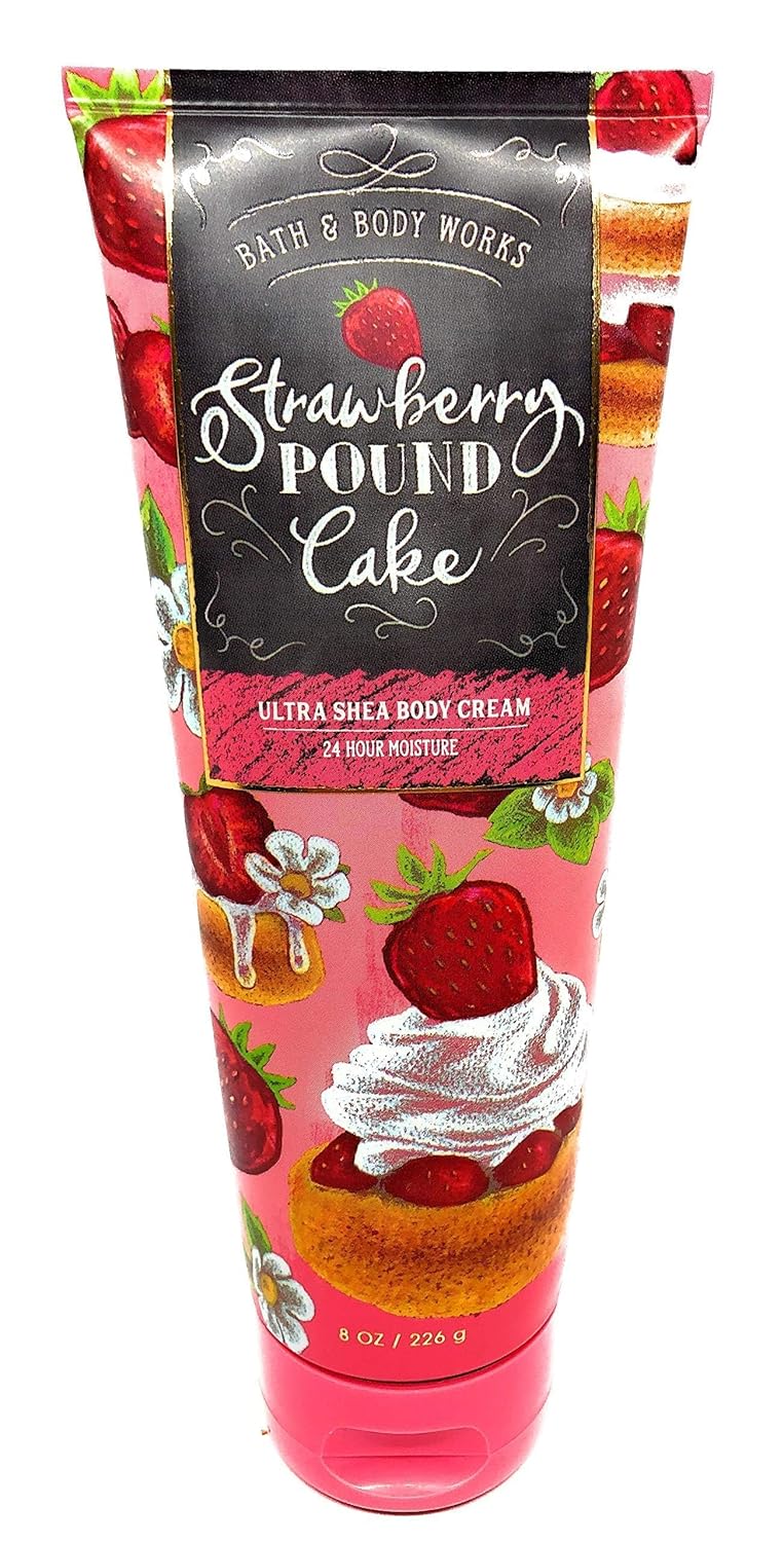 Bath and Body Works Strawberry Pound Cake Body Cream 8 oz Q47005